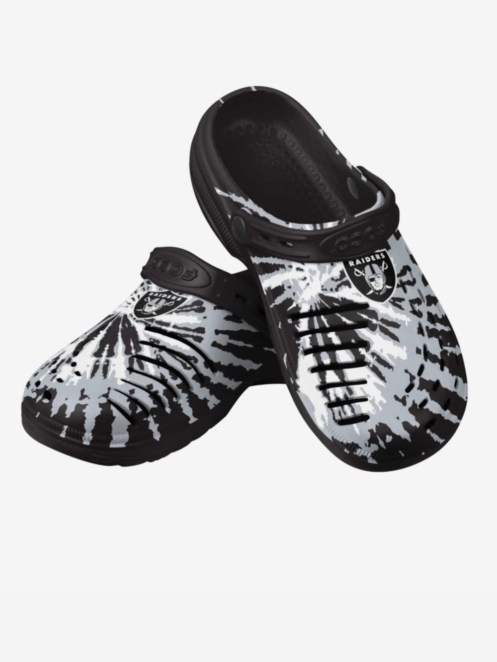 Las Vegas Raiders Tie-Dye Clog With Strap Men’s Medium (9-10) FOCO NFL